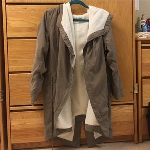 LUSH hooded sherpa lined jacket